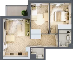 3 pokoje, mieszkanie 53,38 m², piętro 4, oferta nr 2.4.10, Rytelska, Gdańsk, Orunia Górna-Gdańsk Południe, ul. Rytelska