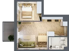 2 pokoje, mieszkanie 33,74 m², piętro 2, oferta nr 2.2.12, Rytelska, Gdańsk, Orunia Górna-Gdańsk Południe, ul. Rytelska