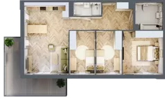4 pokoje, mieszkanie 81,38 m², piętro 3, oferta nr 2.3.09, Rytelska, Gdańsk, Orunia Górna-Gdańsk Południe, ul. Rytelska