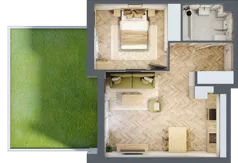 2 pokoje, mieszkanie 43,57 m², parter, oferta nr 2.0.07, Rytelska, Gdańsk, Orunia Górna-Gdańsk Południe, ul. Rytelska