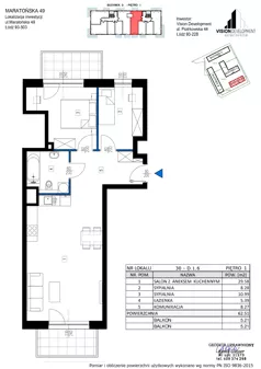 3 pokoje, mieszkanie 62,51 m², piętro 1, oferta nr 30, Maratońska 49, Łódź, Polesie, Retkinia, ul. Maratońska 49