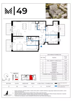 4 pokoje, apartament 93,19 m², piętro 4, oferta nr D41+42, Maratońska 49, Łódź, Polesie, Retkinia, ul. Maratońska 49