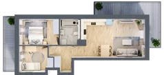 2 pokoje, apartament 42,45 m², piętro 10, oferta nr C51, Maratońska 49, Łódź, Polesie, Retkinia, ul. Maratońska 49
