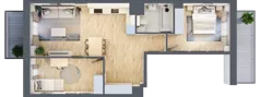 1 pokój, apartament 29,35 m², piętro 5, oferta nr C24, Maratońska 49, Łódź, Polesie, Retkinia, ul. Maratońska 49