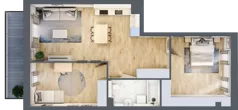 1 pokój, apartament 29,42 m², piętro 4, oferta nr C19, Maratońska 49, Łódź, Polesie, Retkinia, ul. Maratońska 49