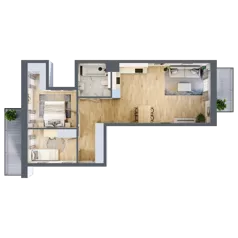 3 pokoje, apartament 65,91 m², piętro 4, oferta nr 19, Maratońska 49, Łódź, Polesie, Retkinia, ul. Maratońska 49