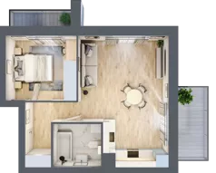 2 pokoje, mieszkanie 44,96 m², piętro 1, oferta nr I.1.3, Pryncypalna 66, Łódź, Górna, Chojny, ul. Pryncypalna 66