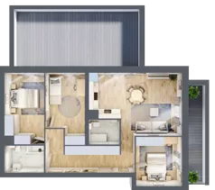 4 pokoje, apartament 81,64 m², parter, oferta nr II.0.1, Pryncypalna 66, Łódź, Górna, Chojny, ul. Pryncypalna 66