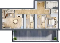 4 pokoje, apartament 77,60 m², parter, oferta nr II.0.6, Pryncypalna 66, Łódź, Górna, Chojny, ul. Pryncypalna 66