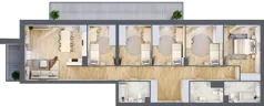 6 pokoi, apartament 121,13 m², piętro 1, oferta nr II.1.8, Pryncypalna 66, Łódź, Górna, Chojny, ul. Pryncypalna 66