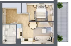 2 pokoje, apartament 36,28 m², piętro 3, oferta nr II.3.3, Pryncypalna 66, Łódź, Górna, Chojny, ul. Pryncypalna 66