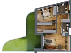 2 pokoje, apartament 64,91 m², parter, oferta nr 138, Folwark Scheiblera, Łódź, Widzew, ul. Tymienieckiego 33A