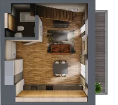 2 pokoje, apartament 42,06 m², piętro 5, oferta nr 241, Folwark Scheiblera, Łódź, Widzew, ul. Tymienieckiego 33A