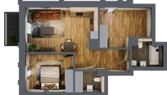 2 pokoje, apartament 57,64 m², piętro 2, oferta nr 204, Folwark Scheiblera, Łódź, Widzew, ul. Tymienieckiego 33A