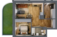 2 pokoje, apartament 48,56 m², parter, oferta nr 184, Folwark Scheiblera, Łódź, Widzew, ul. Tymienieckiego 33A