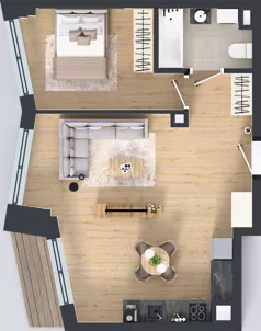 2 pokoje, mieszkanie 50,49 m², piętro 5, oferta nr M045, IKONA Światowida 5, Warszawa, Białołęka, Tarchomin, ul. Światowida 5