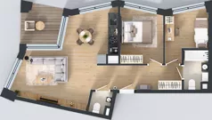 3 pokoje, mieszkanie 60,11 m², piętro 5, oferta nr M046, IKONA Światowida 5, Warszawa, Białołęka, Tarchomin, ul. Światowida 5