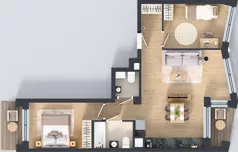 3 pokoje, mieszkanie 61,12 m², piętro 5, oferta nr M047, IKONA Światowida 5, Warszawa, Białołęka, Tarchomin, ul. Światowida 5