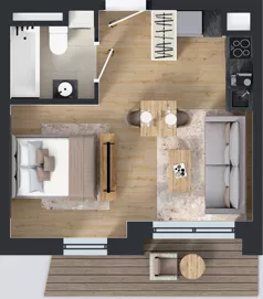 1 pokój, mieszkanie 28,33 m², piętro 5, oferta nr M048, IKONA Światowida 5, Warszawa, Białołęka, Tarchomin, ul. Światowida 5