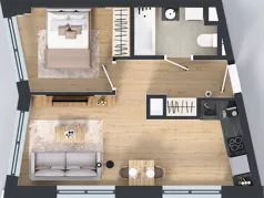 2 pokoje, mieszkanie 39,36 m², piętro 7, oferta nr M052, IKONA Światowida 5, Warszawa, Białołęka, Tarchomin, ul. Światowida 5