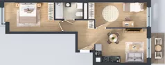 3 pokoje, mieszkanie 54,08 m², piętro 1, oferta nr M088, IKONA Światowida 5, Warszawa, Białołęka, Tarchomin, ul. Światowida 5