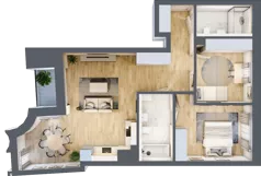 3 pokoje, apartament 72,00 m², piętro 1, oferta nr 46, Kamienica Garbary 68, Poznań, Stare Miasto, Garbary, ul. Garbary 68