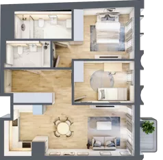 3 pokoje, apartament 67,89 m², piętro 2, oferta nr 15, Kamienica Garbary 68, Poznań, Stare Miasto, Garbary, ul. Garbary 68