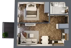 2 pokoje, mieszkanie 42,34 m², piętro 1, oferta nr 10, Srebrna 5, Warszawa, Wola, Mirów, ul. Srebrna 5
