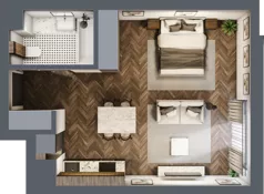 1 pokój, mieszkanie 38,70 m², piętro 2, oferta nr 18, Srebrna 5, Warszawa, Wola, Mirów, ul. Srebrna 5