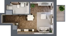 1 pokój, apartament 29,57 m², piętro 1, oferta nr A/1/1.3, Smardzewska 8, Poznań, Grunwald, Grunwald Południe, ul. Smardzewska 8