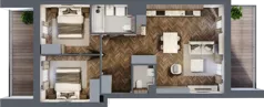 3 pokoje, mieszkanie 60,21 m², piętro 2, oferta nr A/3/2.4, Smardzewska 8, Poznań, Grunwald, Grunwald Południe, ul. Smardzewska 8