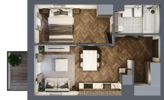 2 pokoje, apartament 39,05 m², piętro 3, oferta nr A/4/3.6, Smardzewska 8, Poznań, Grunwald, Grunwald Południe, ul. Smardzewska 8