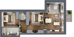 3 pokoje, mieszkanie 65,93 m², piętro 2, oferta nr A/4/2.4, Smardzewska 8, Poznań, Grunwald, Grunwald Południe, ul. Smardzewska 8