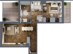 3 pokoje, apartament 80,01 m², piętro 5, oferta nr A/2/5.4, Smardzewska 8, Poznań, Grunwald, Grunwald Południe, ul. Smardzewska 8