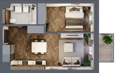 2 pokoje, mieszkanie 38,69 m², piętro 3, oferta nr A/4/3.3, Smardzewska 8, Poznań, Grunwald, Grunwald Południe, ul. Smardzewska 8