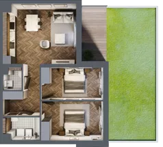 3 pokoje, apartament 62,82 m², piętro 1, oferta nr A/2/1.3, Smardzewska 8, Poznań, Grunwald, Grunwald Południe, ul. Smardzewska 8
