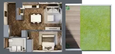 2 pokoje, mieszkanie 41,29 m², parter, oferta nr A/3/0.1, Smardzewska 8, Poznań, Grunwald, Grunwald Południe, ul. Smardzewska 8