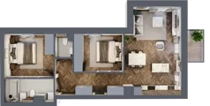 3 pokoje, apartament 65,92 m², piętro 1, oferta nr A/4/1.4, Smardzewska 8, Poznań, Grunwald, Grunwald Południe, ul. Smardzewska 8