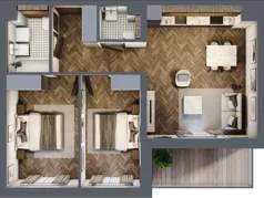 3 pokoje, mieszkanie 62,82 m², piętro 1, oferta nr A/2/1.3, Smardzewska 8, Poznań, Grunwald, Grunwald Południe, ul. Smardzewska 8
