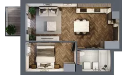 2 pokoje, mieszkanie 38,15 m², piętro 1, oferta nr A/4/1.6, Smardzewska 8, Poznań, Grunwald, Grunwald Południe, ul. Smardzewska 8