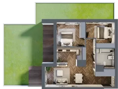 3 pokoje, apartament 64,81 m², parter, oferta nr A/2/0.6, Smardzewska 8, Poznań, Grunwald, Grunwald Południe, ul. Smardzewska 8