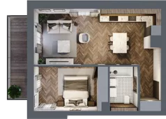 2 pokoje, apartament 44,95 m², piętro 2, oferta nr B/2/1, Smardzewska 8, Poznań, Grunwald, Grunwald Południe, ul. Smardzewska 8