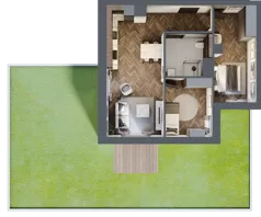 3 pokoje, apartament 58,18 m², parter, oferta nr B/0/1, Smardzewska 8, Poznań, Grunwald, Grunwald Południe, ul. Smardzewska 8