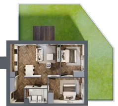 3 pokoje, apartament 59,78 m², parter, oferta nr B/0/3, Smardzewska 8, Poznań, Grunwald, Grunwald Południe, ul. Smardzewska 8