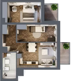3 pokoje, apartament 52,06 m², piętro 1, oferta nr B/1/3, Smardzewska 8, Poznań, Grunwald, Grunwald Południe, ul. Smardzewska 8