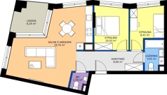 3 pokoje, apartament 63,28 m², piętro 2, oferta nr M017, IKONA Światowida 5, Warszawa, Białołęka, Tarchomin, ul. Światowida 5