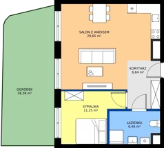 2 pokoje, apartament 54,45 m², parter, oferta nr M083, IKONA Światowida 5, Warszawa, Białołęka, Tarchomin, ul. Światowida 5