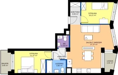3 pokoje, apartament 61,12 m², piętro 5, oferta nr M047, IKONA Światowida 5, Warszawa, Białołęka, Tarchomin, ul. Światowida 5