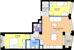 3 pokoje, apartament 61,12 m², piętro 6, oferta nr M050, IKONA Światowida 5, Warszawa, Białołęka, Tarchomin, ul. Światowida 5
