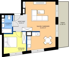 2 pokoje, apartament 51,67 m², piętro 5, oferta nr M042, IKONA Światowida 5, Warszawa, Białołęka, Tarchomin, ul. Światowida 5